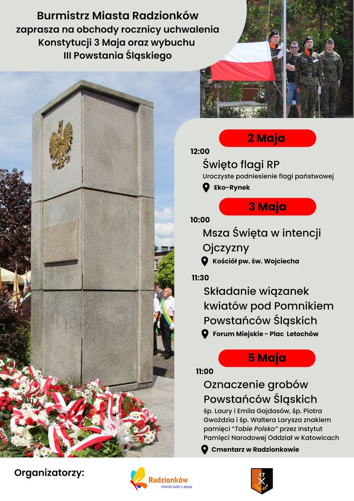 Plakat informujący o obchodach rocznicy uchwalenia Konstytucji 3 Maja