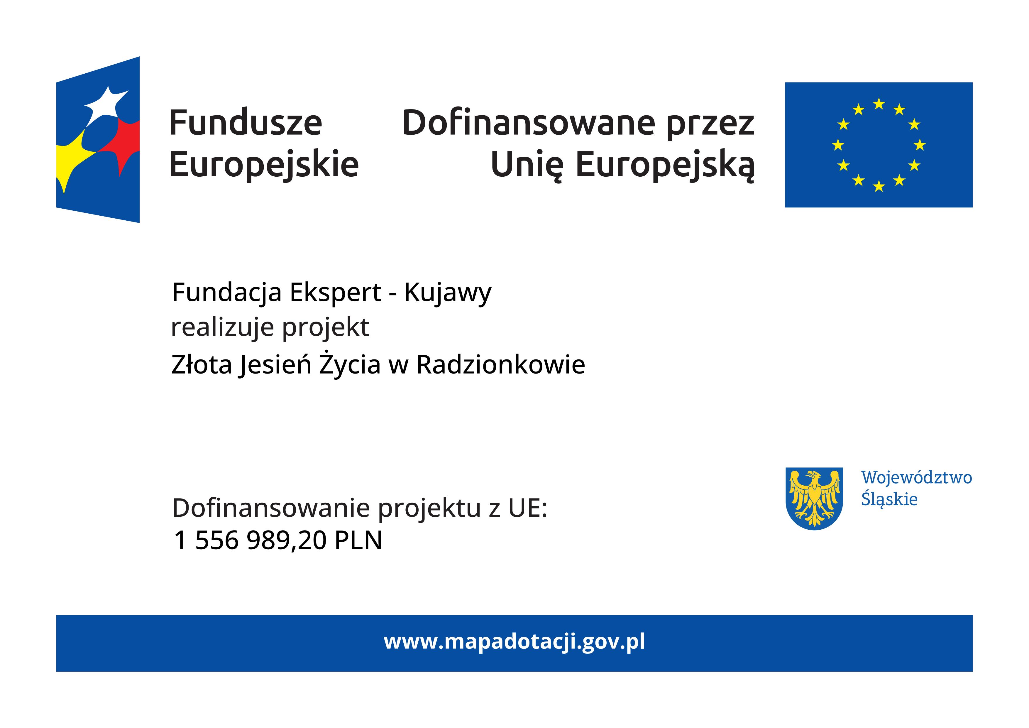 Informacja o dofinansowaniu z UE.